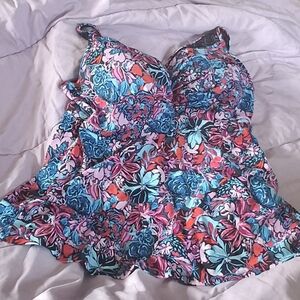 Nomad Floral Bikini - Blue and Pink